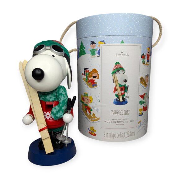 Hallmark Peanuts Ski Lodge Snoopy Holiday Nutcracker Figurine-2023 - Picture 1 of 12